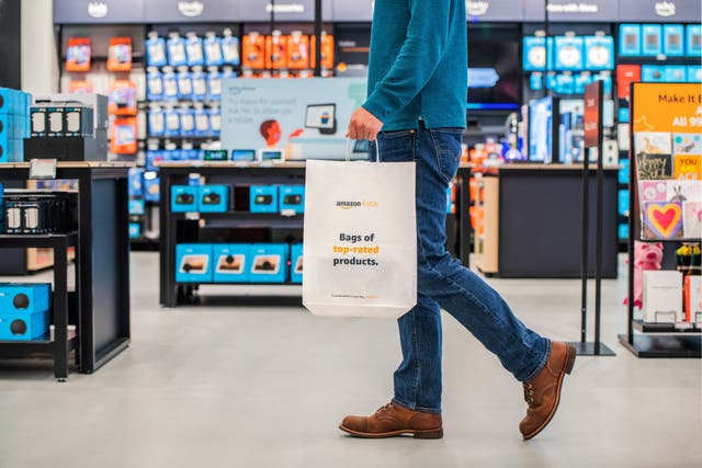 The interior of Amazon’s first 4-star store outside of the US (Amazon/PA)