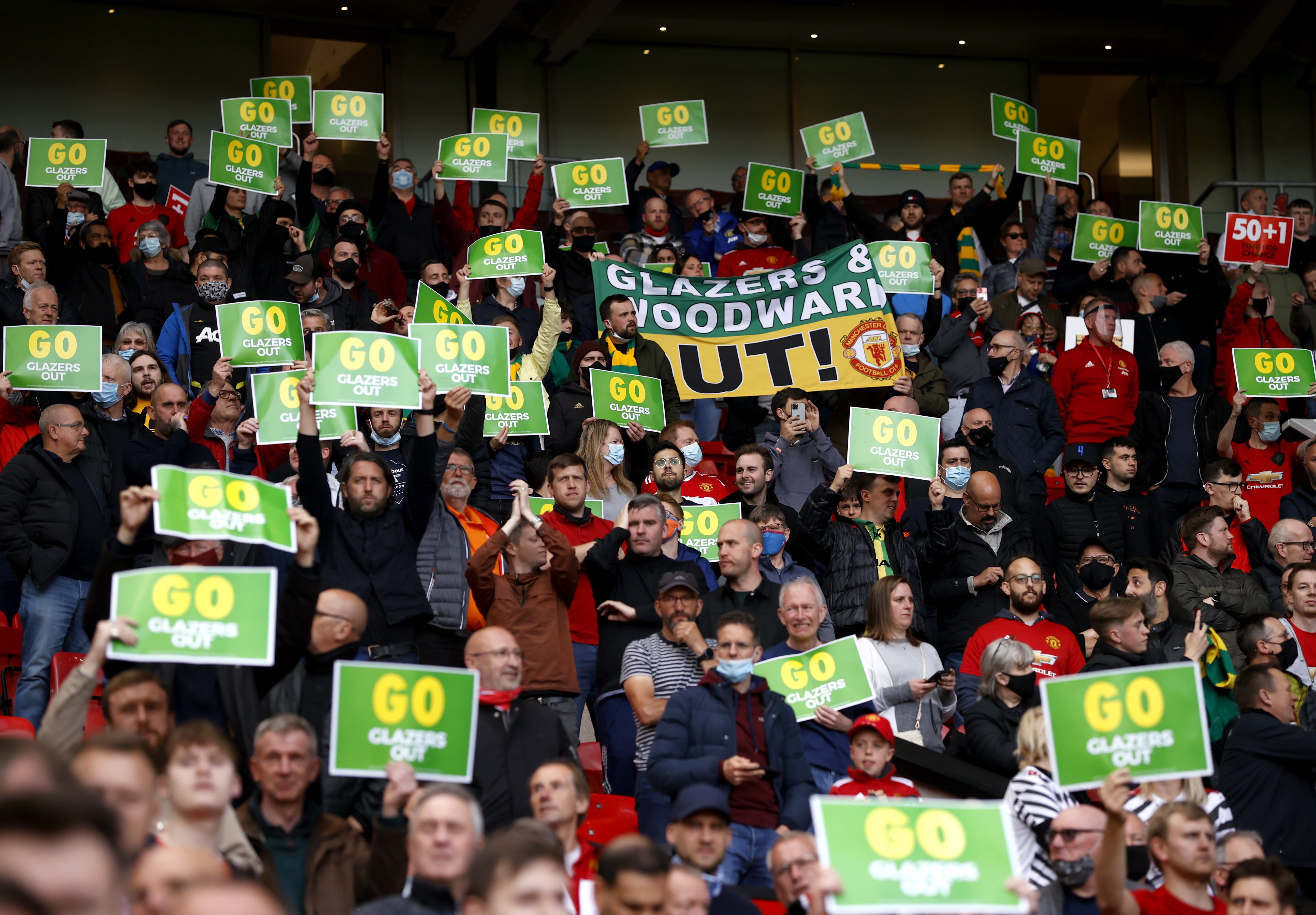 The European Super League controversy reignited a wave of protests against the Glazers (Phil Noble/PA)