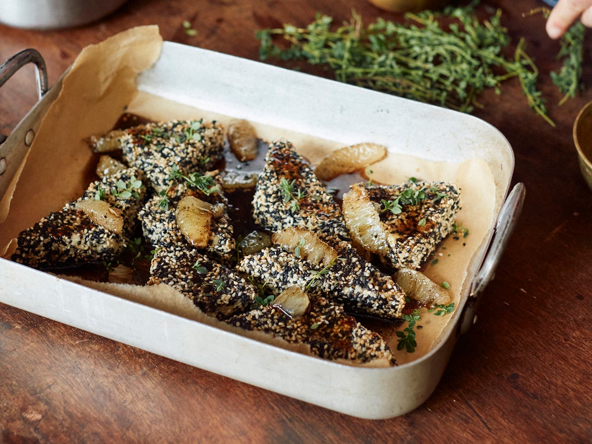 Ottolenghi’s sesame-crusted feta with black lime honey syrup packs a powerful flavour punch