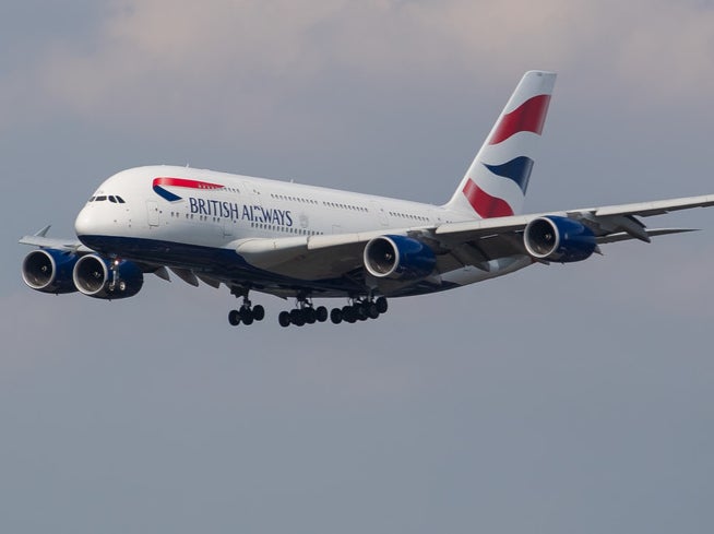 Giant leap: British Airways Airbus A380 on final approach into London Heathrow