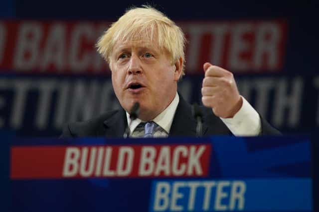 <h2>Boris Johnson delivers his leader's keynote speech on Wednesday</h2>