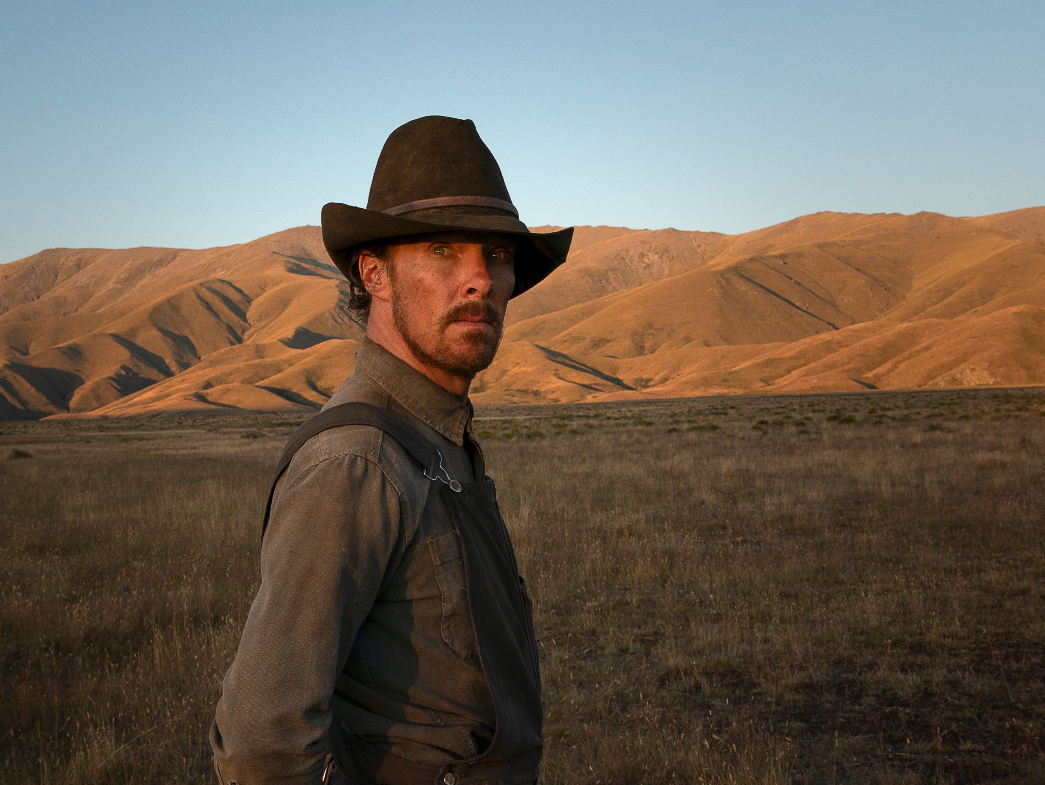 <p>Cumberbatch plays a  laconic, physically imposing rancher in ‘The Power of the Dog’ </p>