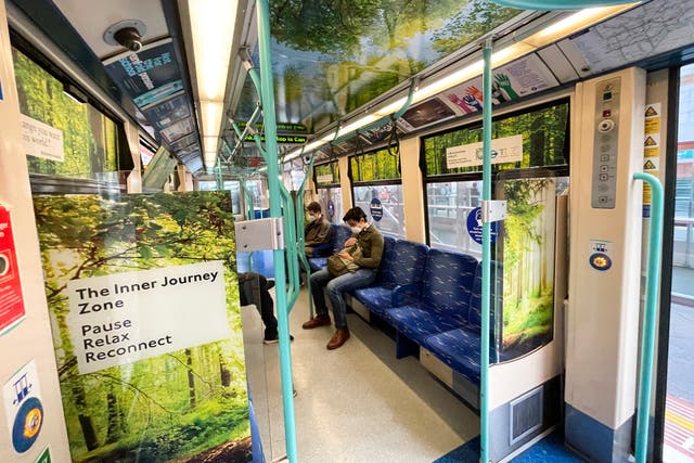 <p>A “chill-out” carriage on London’s Docklands Light Railway train service </p>