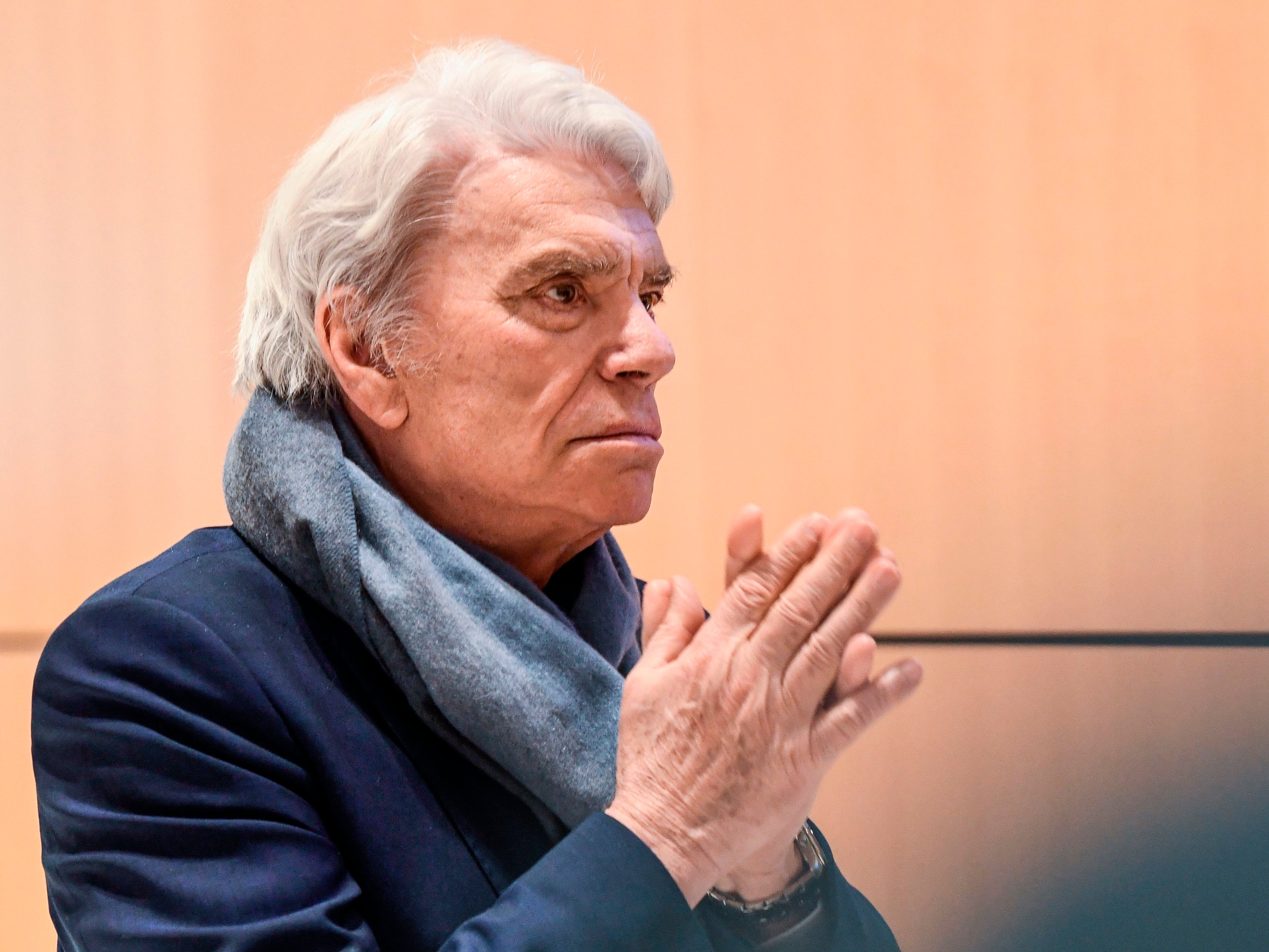 Tapie during his trial in Paris, April 2019. He was acquitted of defrauding the state but prosecutors appealed that decision, leading to a new trial that began in May, with Tapie already seriously ill. A verdict had not yet been handed down when he died