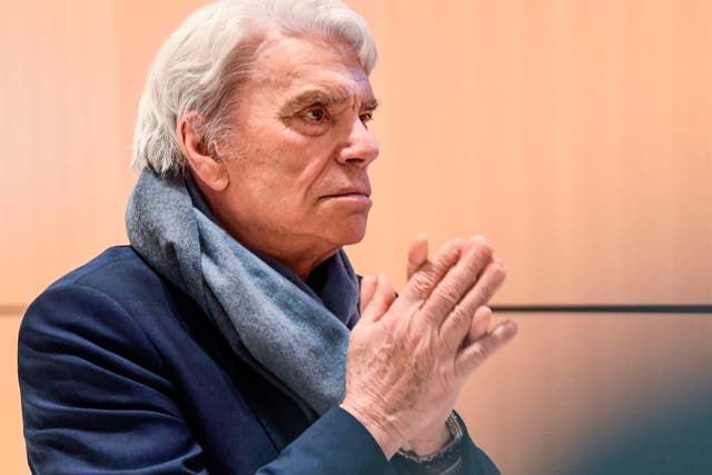 <p>Tapie during his trial in Paris, April 2019. He was acquitted of defrauding the state but prosecutors appealed that decision, leading to a new trial that began in May, with Tapie already seriously ill. A verdict had not yet been handed down when he died</p>