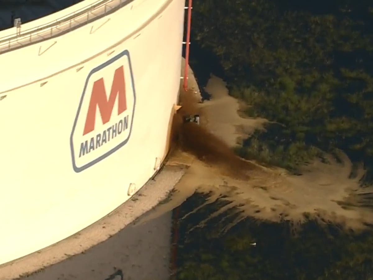 Oil spill at Texas refinery causes road closures as emergency crews