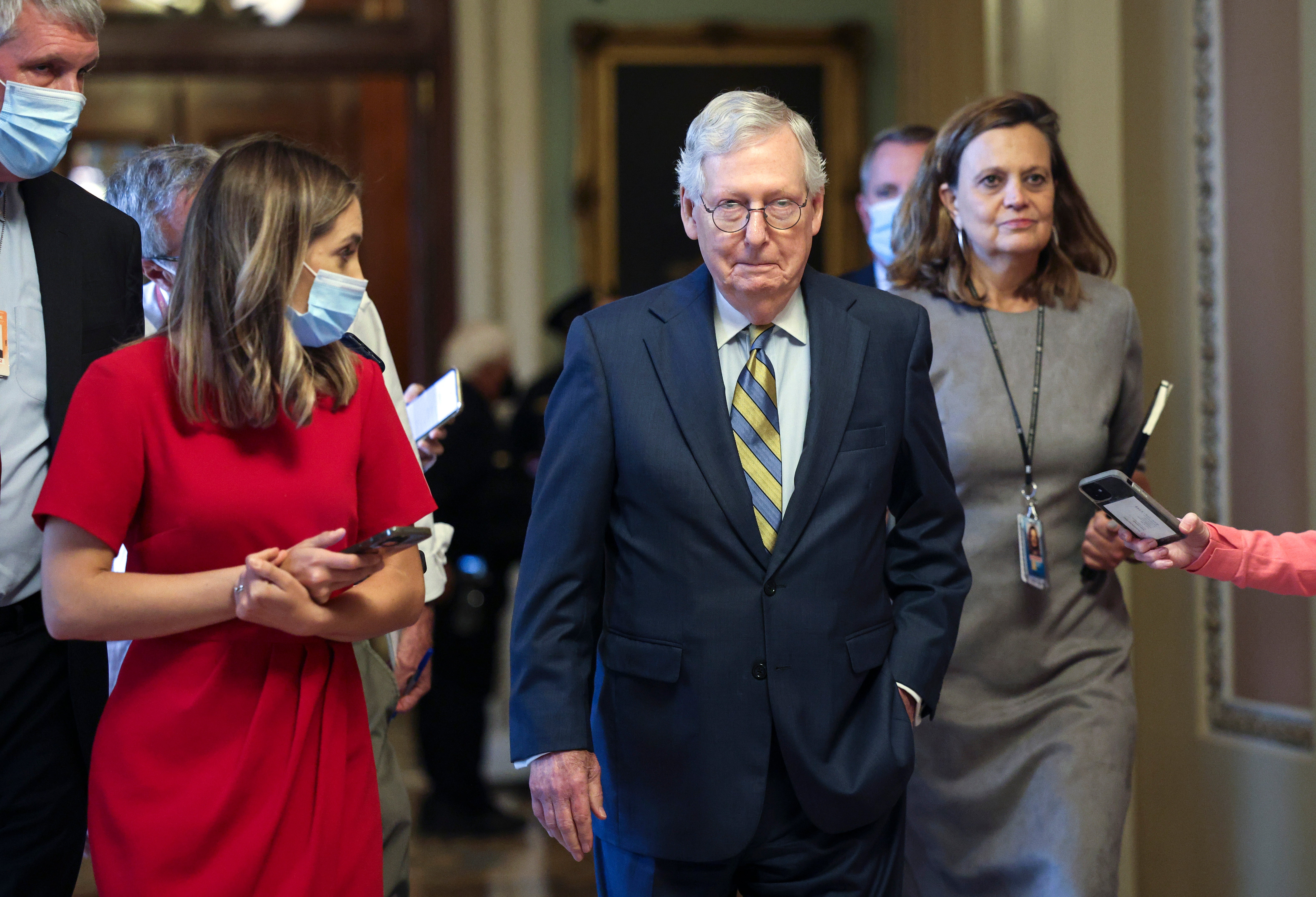 Minority Leader Mitch McConnell says he’s done negotiating with Democrats on the issue
