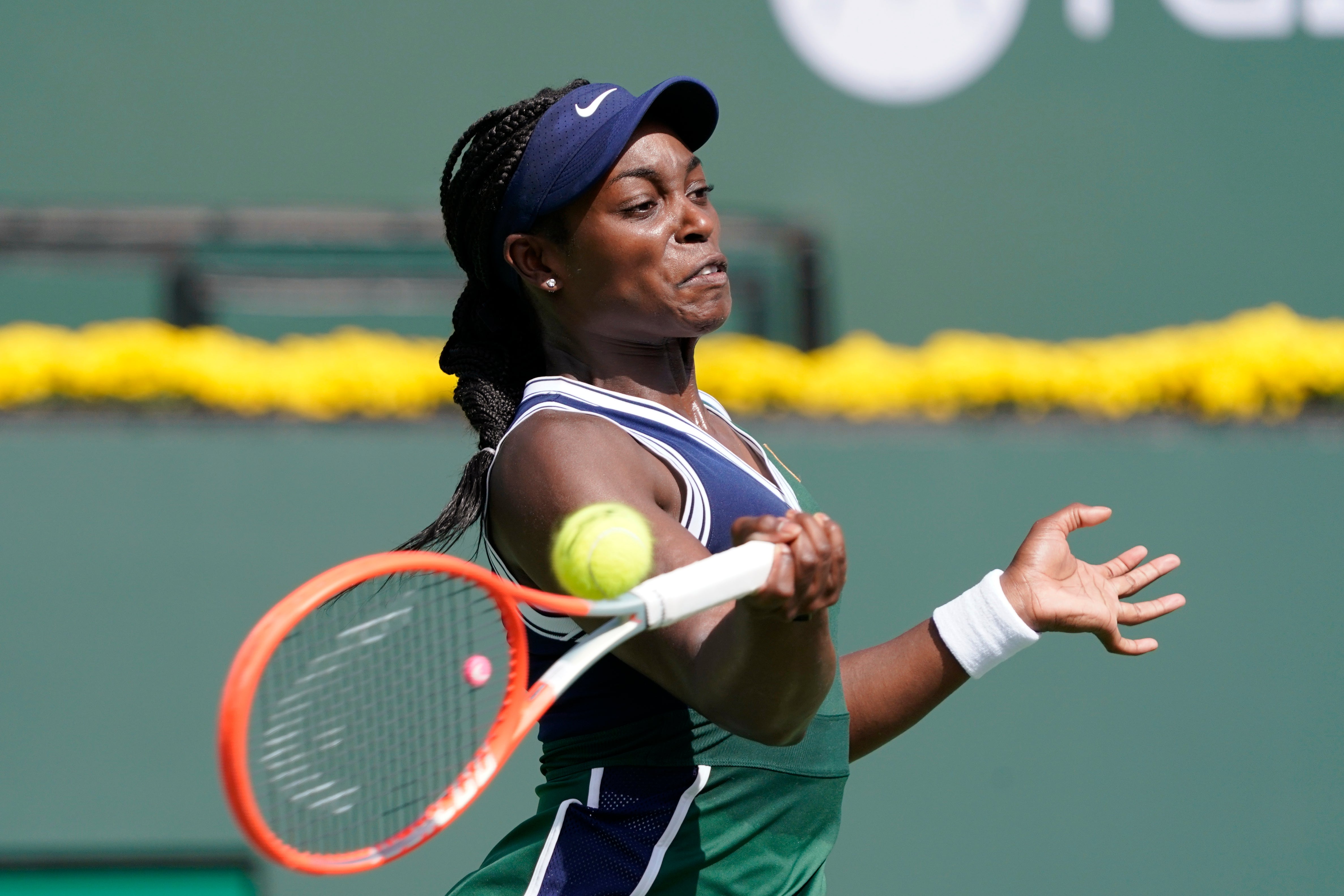 American Sloane Stephens will play compatriot Jessica Pegula in the next round (AP Photo/Mark J. Terrill)