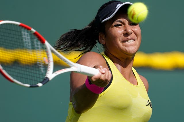Britain’s Heather Watson suffered an early exit in Indian Wells (AP Photo/Mark J. Terrill)