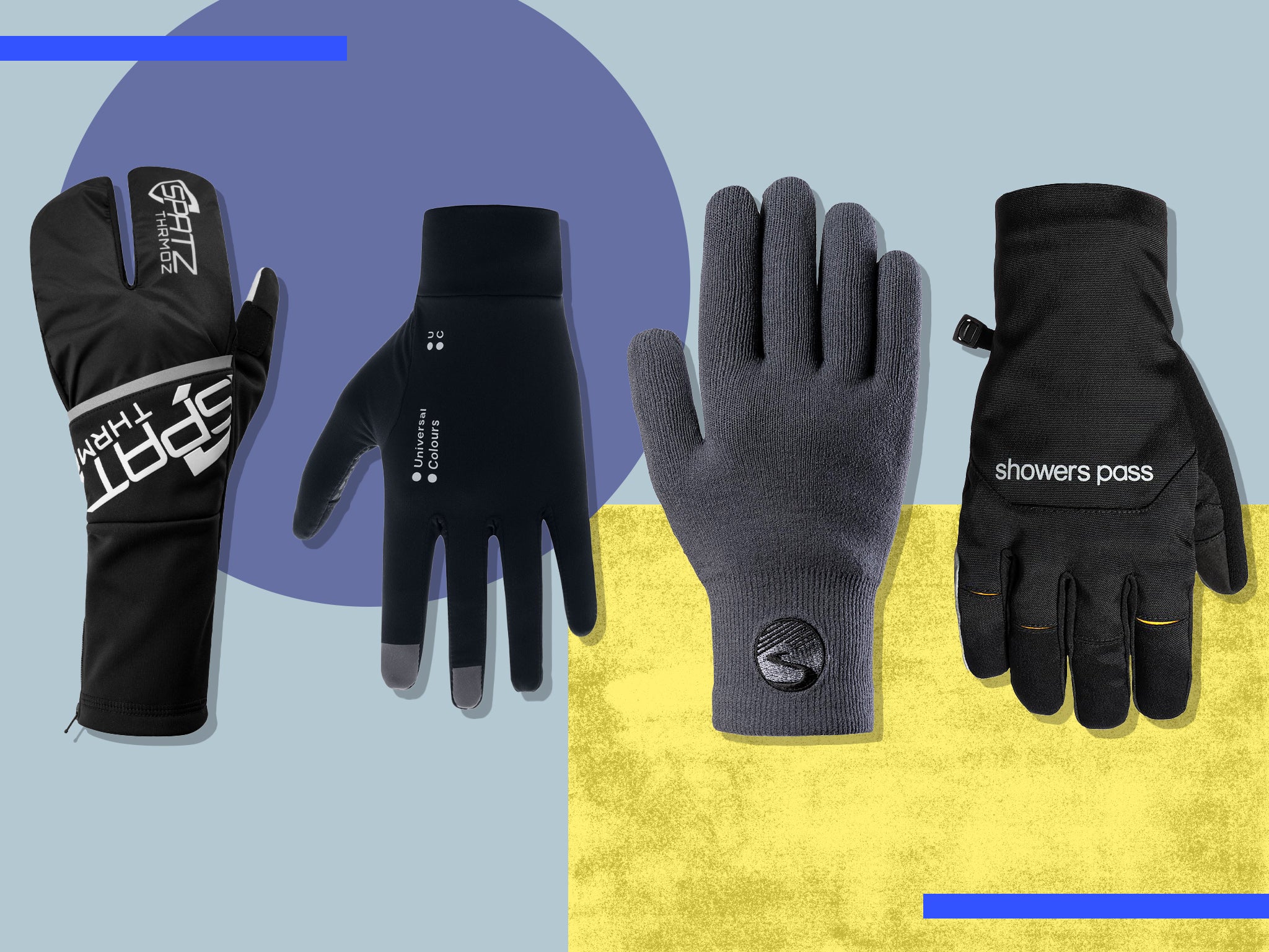 Padded & Reflective Optimum Sports Hawkley Winter Cycling Gloves in Black 