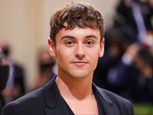 <p>Tom Daley attends the 2021 Met Gala</p>