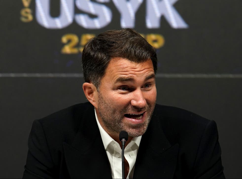 <p>Eddie Hearn will begin negotiations over a rematch soon </p>