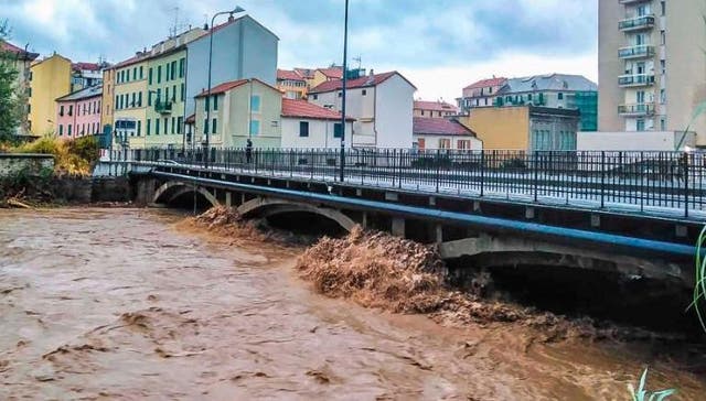 <p>More than half a year’s worth of rain fell in parts Italy over 12-hour period on 4 October 2021</p>