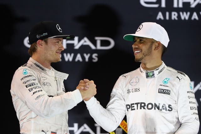 <p>Lewis Hamilton and Nico Rosberg endured a fierce rivalry</p>