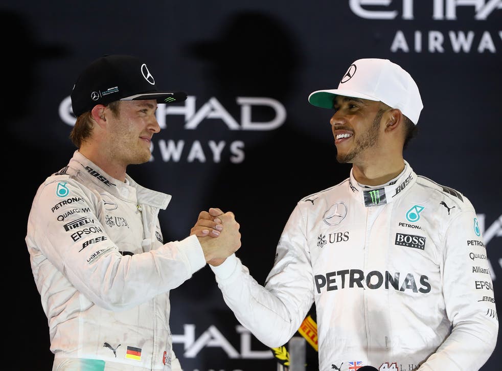<p>Nico Rosberg and Lewis Hamilton were Mercedes teammates </p>