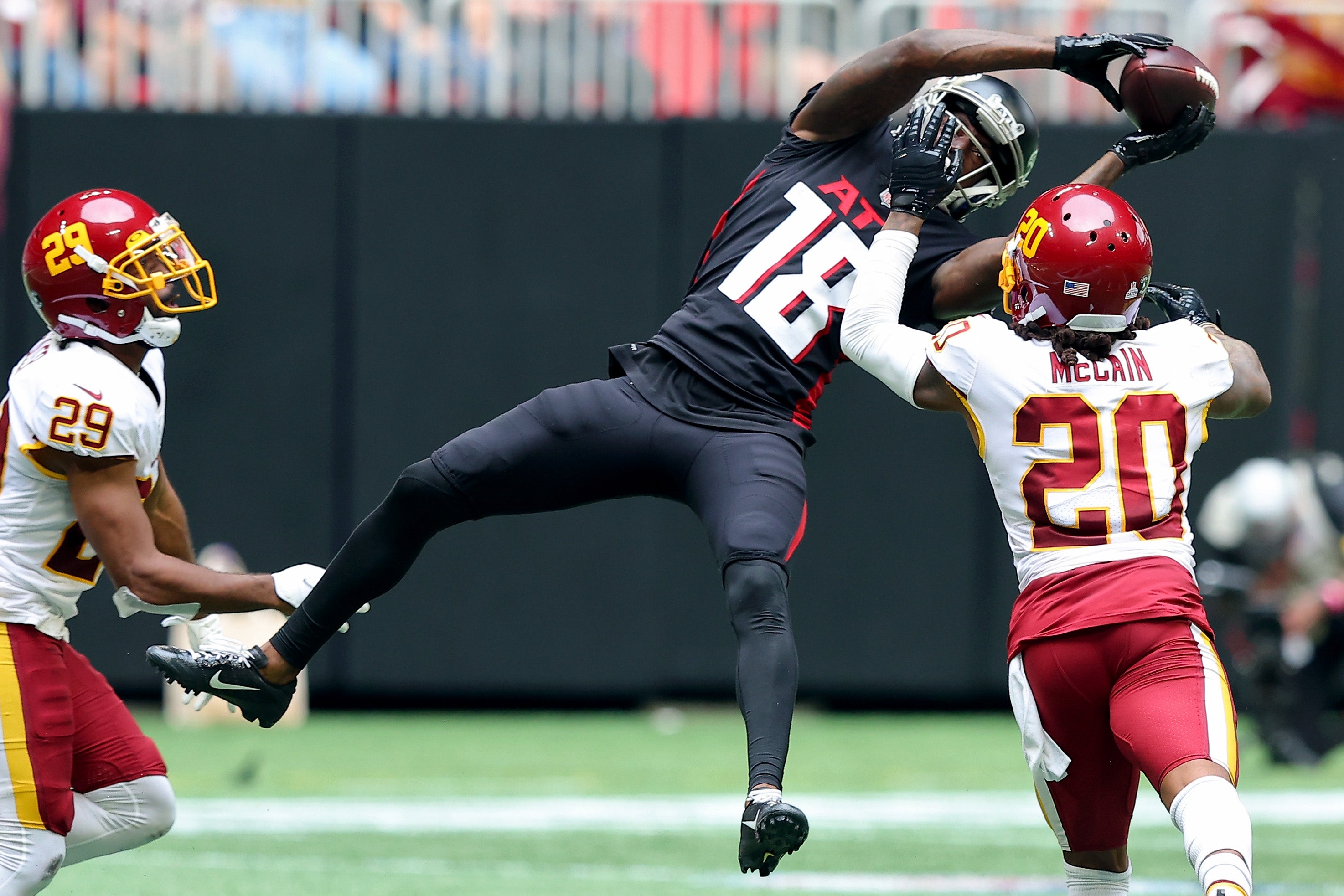 Atlanta Falcons dominating the New York Jets in London