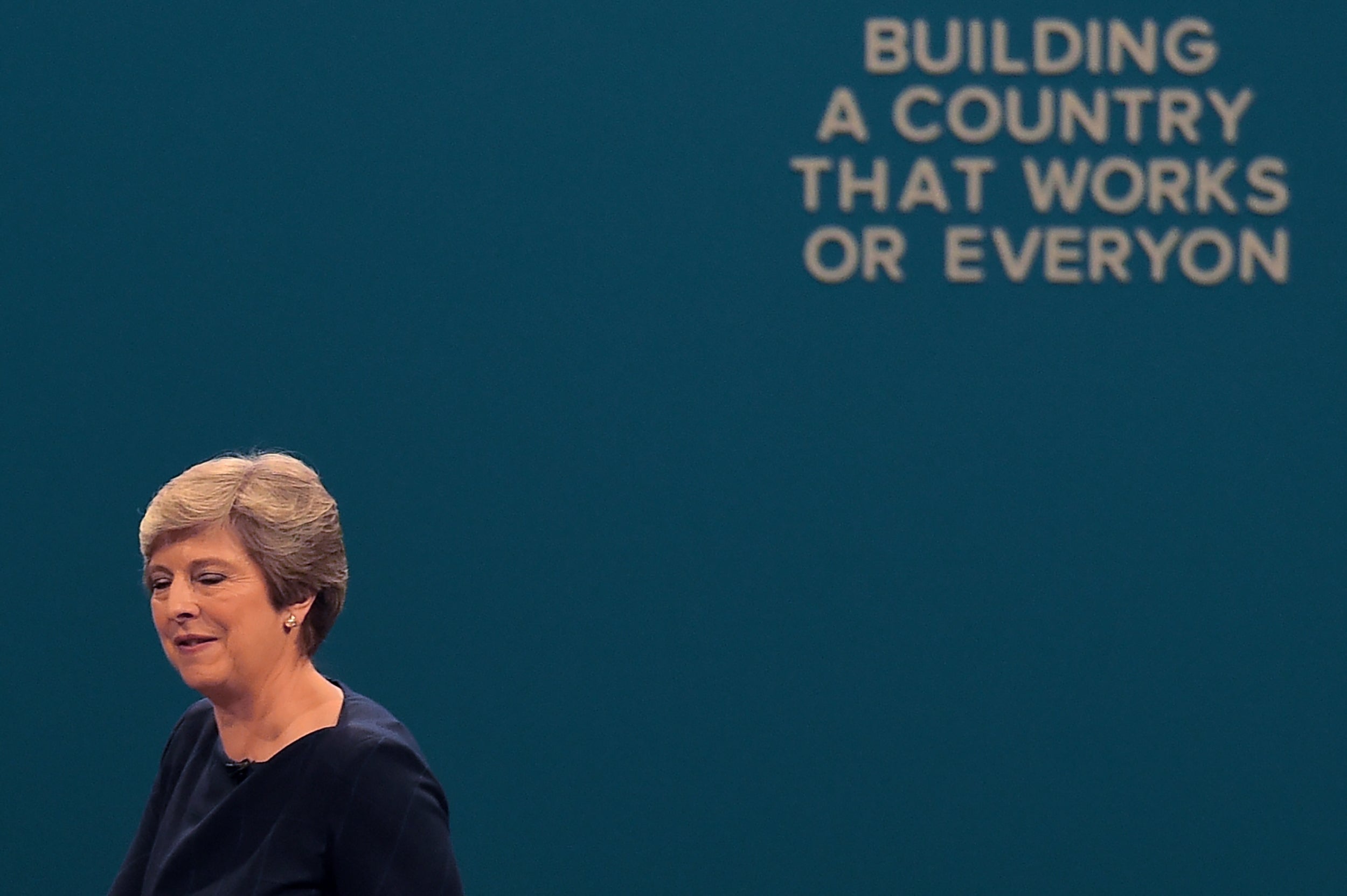 A day to forget: Theresa May’s 2017 speech, complete with a coughing fit, did nothing to rescue her reputation