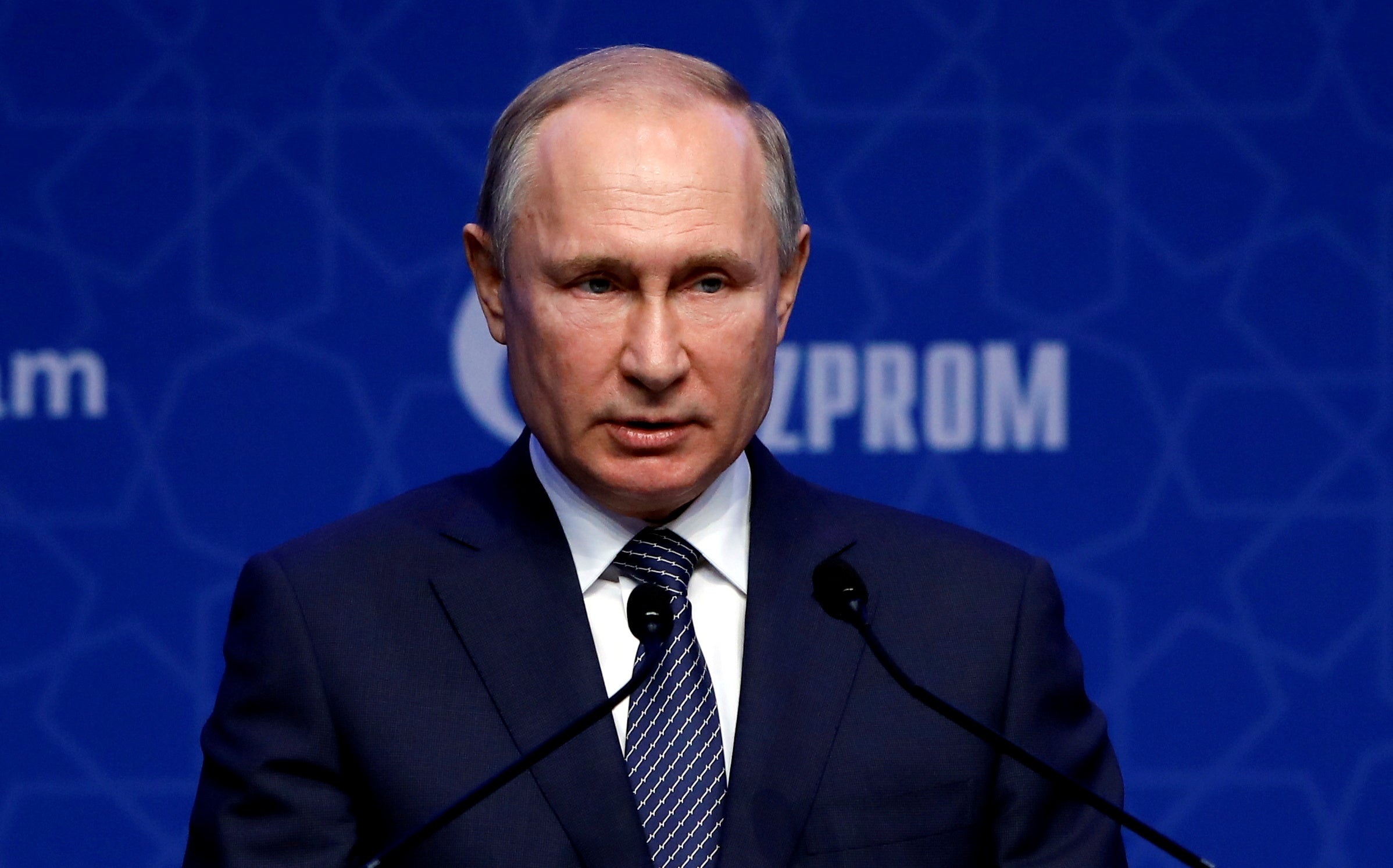 The Russian president, Vladimir Putin, insists gas is not being weaponised
