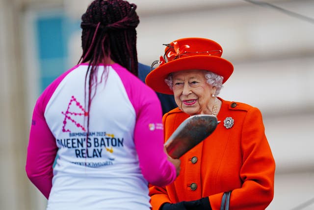 The Queen launched her baton relay (Victoria Jones/PA)