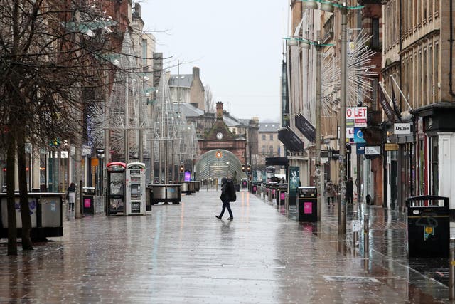Footfall in Scotland was down by a fifth in September (Andrew Milligan/PA)