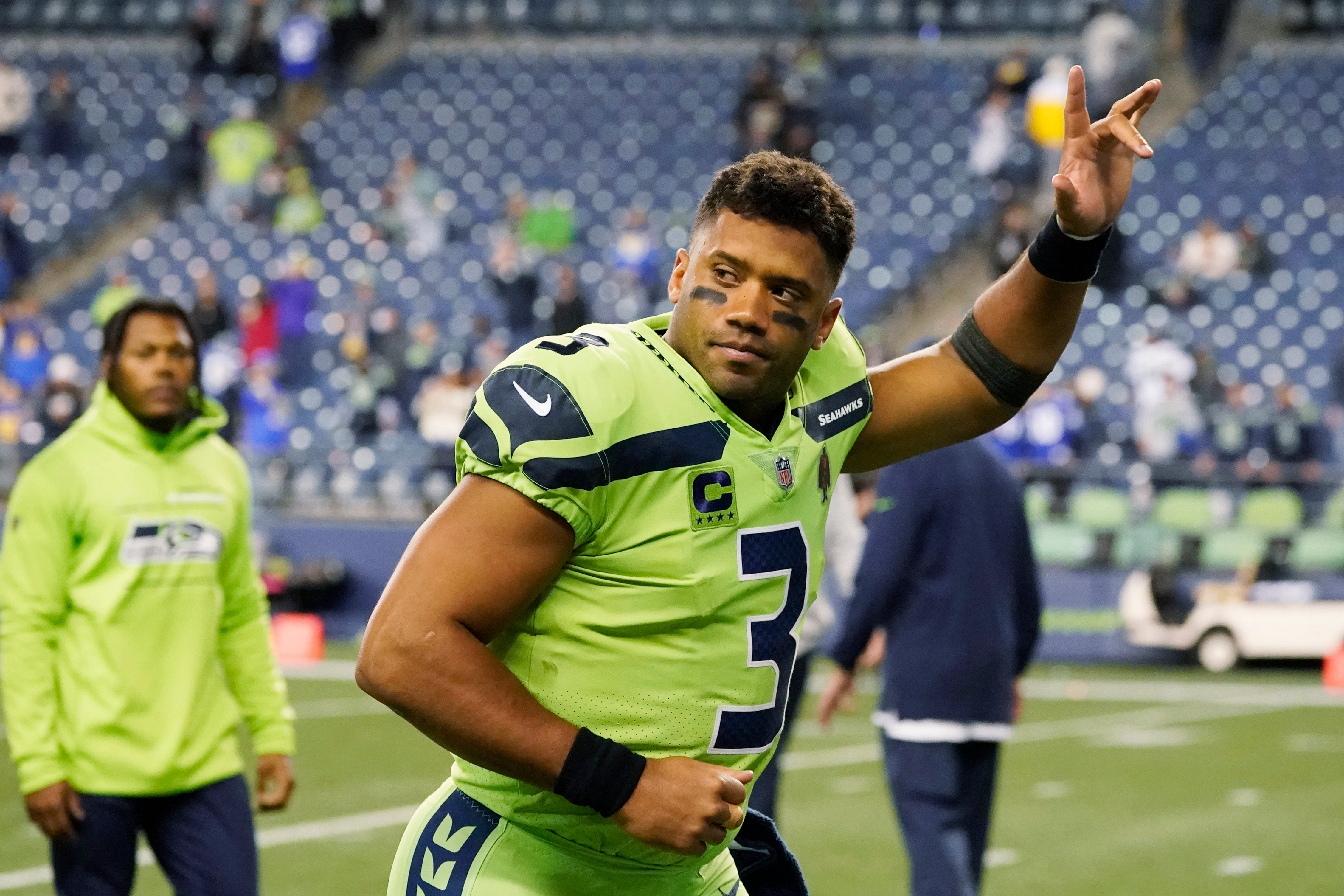 Russell Wilson departs with injury as Seattle Seahawks fall to Los Angeles  Rams