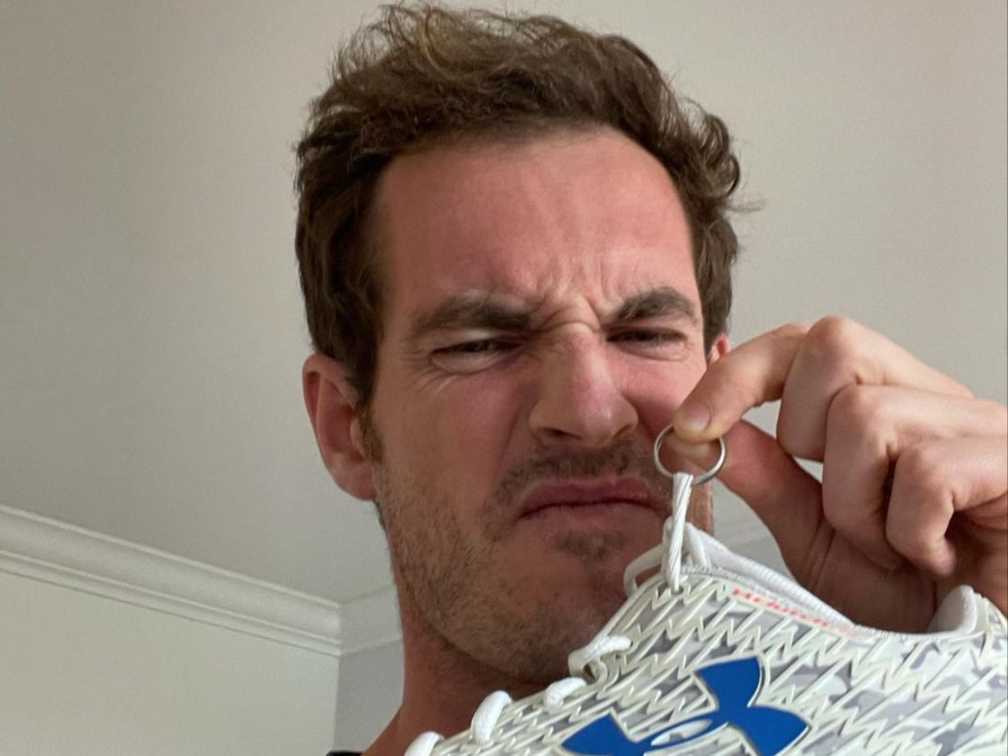 Andy Murray has retrieved his trainers and wedding ring