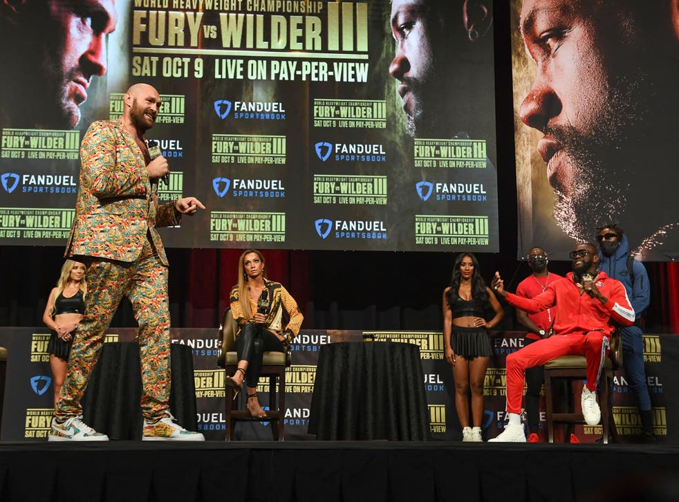 <p>Tyson Fury defends his WBC heavyweight championship in his third fight against Deontay Wilder on Saturday</p>