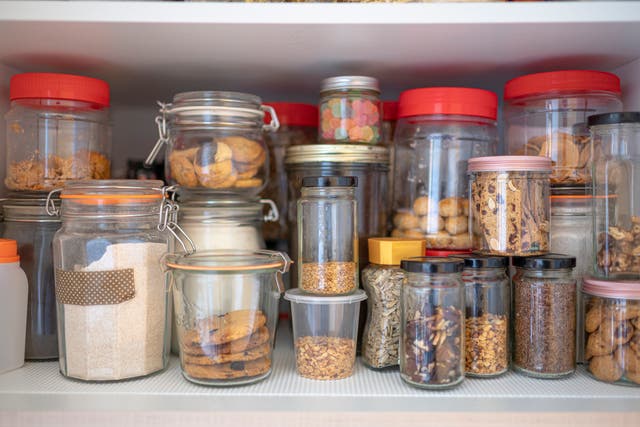 <p>Buy now, eat later: a cabinet full of dried food might be useful this winter </p>