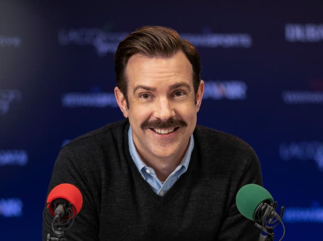 <p>The pride of Richmond: Jason Sudiekis won an Emmy for his lead role in the genial sports sitcom ‘Ted Lasso'</p>