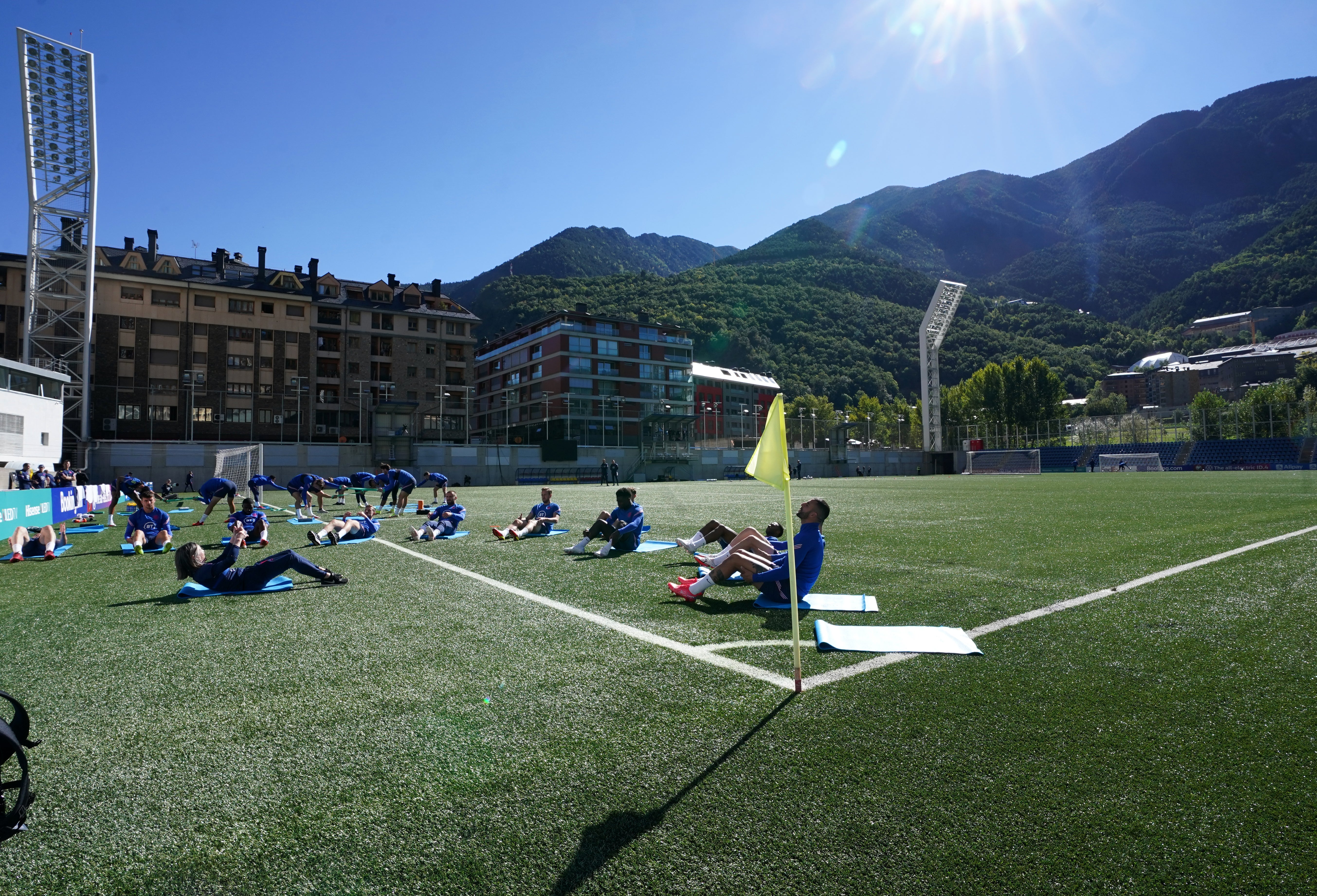 England will be playing on a plastic pitch at the Estadi Nacional (Nick Potts/PA)