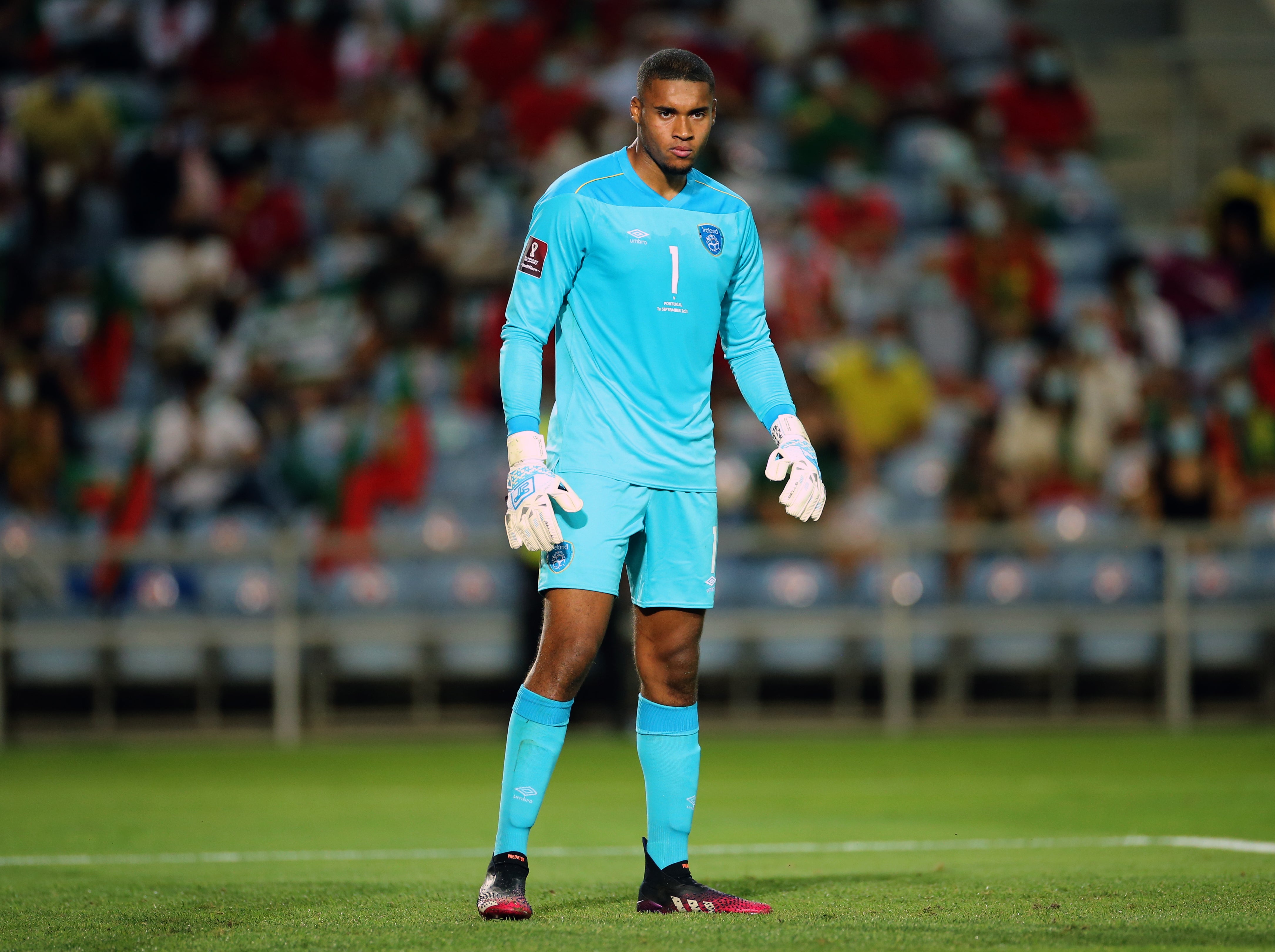 Republic of Ireland goalkeeper Gavin Bazunu is currently on loan to League One Portsmouth from Manchester City (Isabel Infantes/PA)
