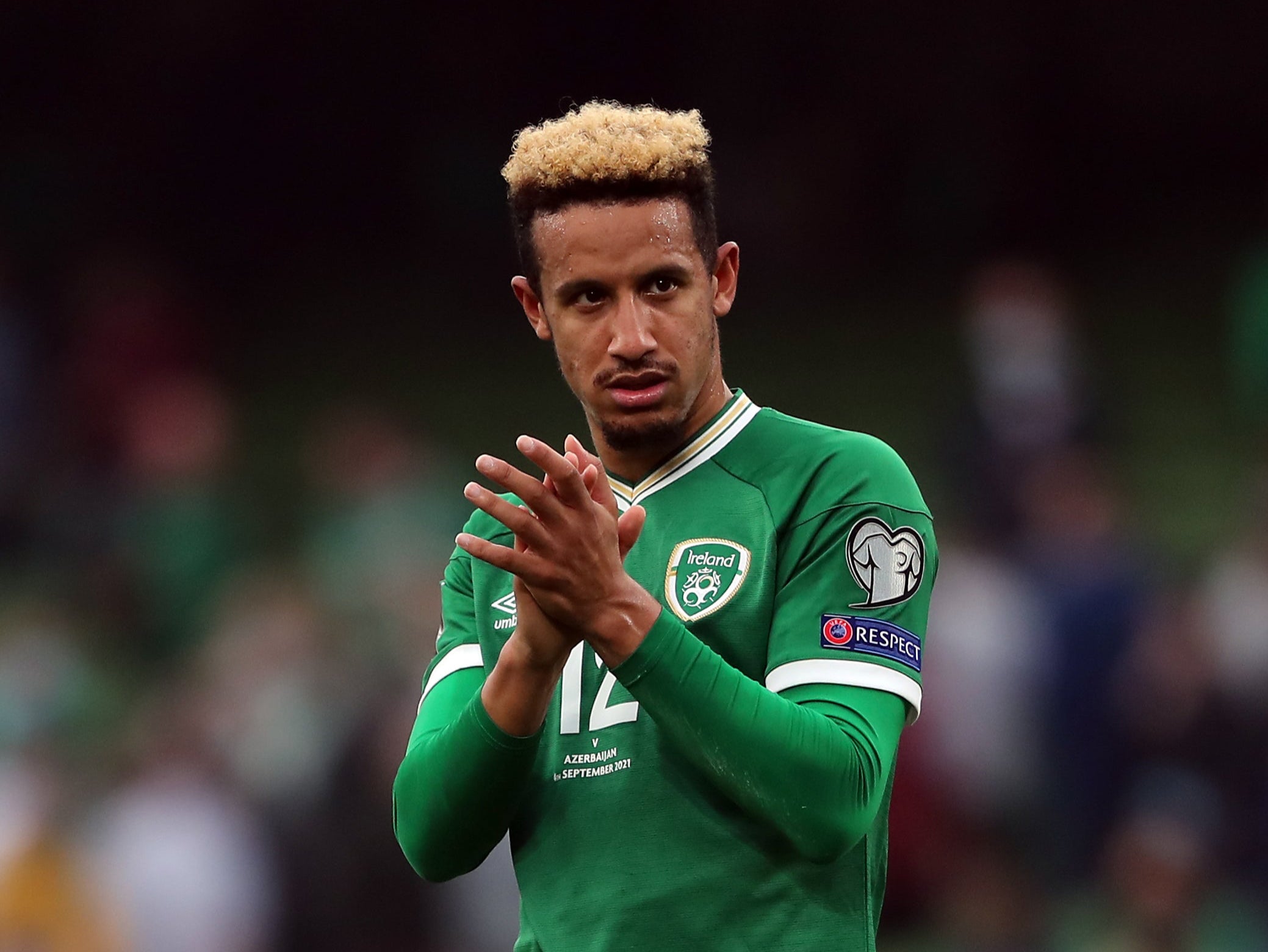 Republic of Ireland manager Stephen Kenny has defended Callum Robinson’s (pictured) Covid-19 stance