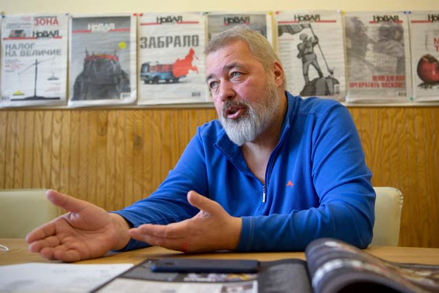 <p>Dmitry Muratov, editor in chief at Novaya Gazeta </p>