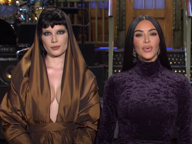 <p>Kim Kardashian and Halsey</p>