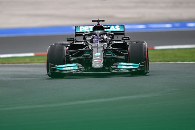<p>Lewis Hamilton during qualifying</p>