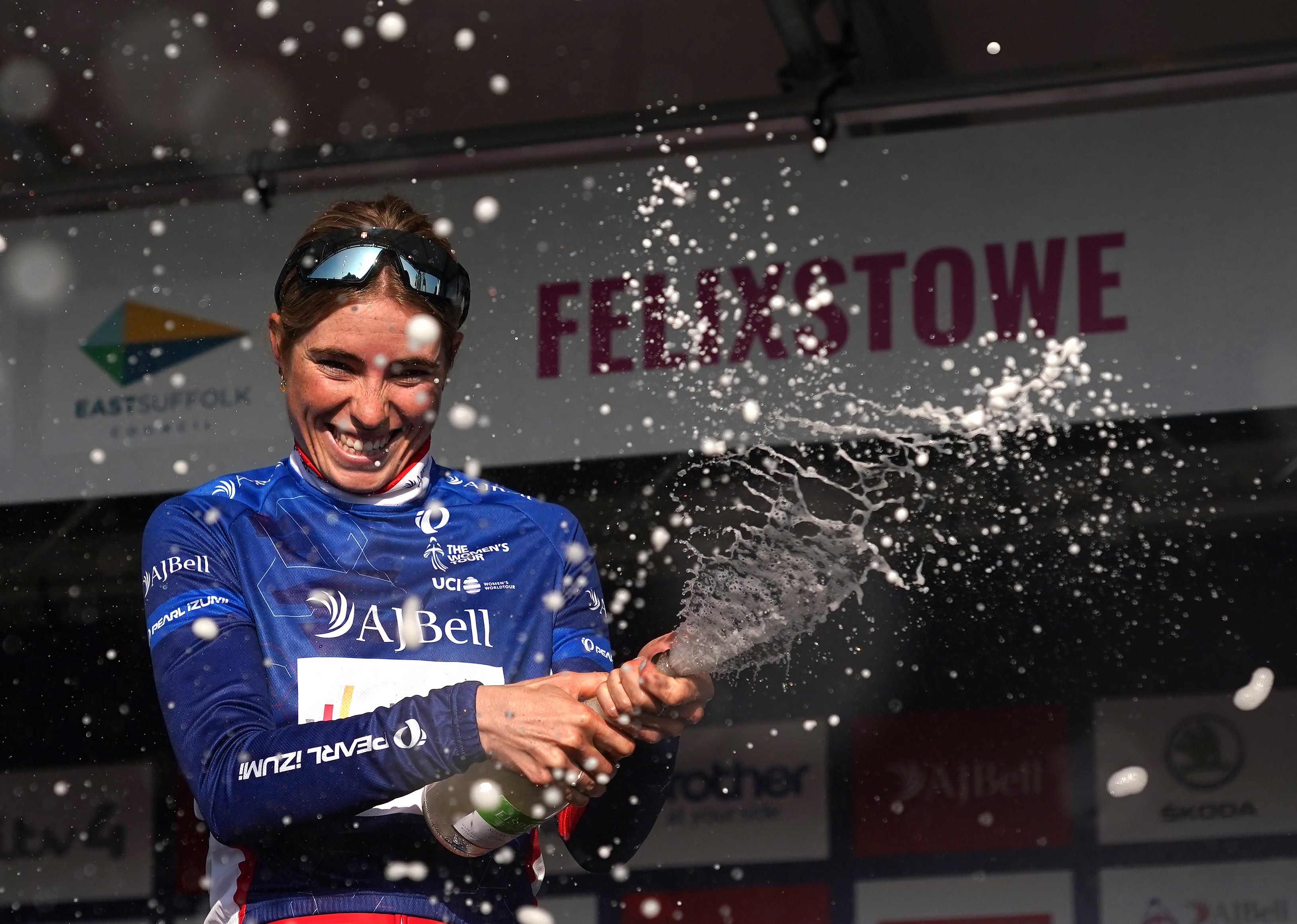 Demi Vollering kept out of trouble on Saturday’s final stage to celebrate overall victory (Adam Davy/PA)