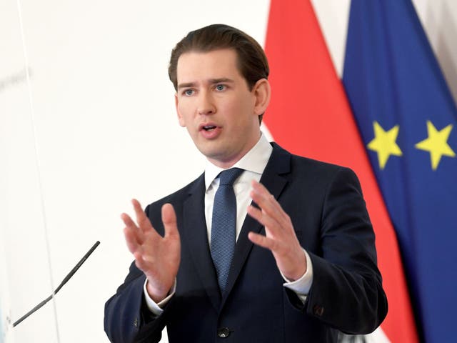 <p>Sebastian Kurz was named as one of 10 suspects in a corruption probe this week</p>