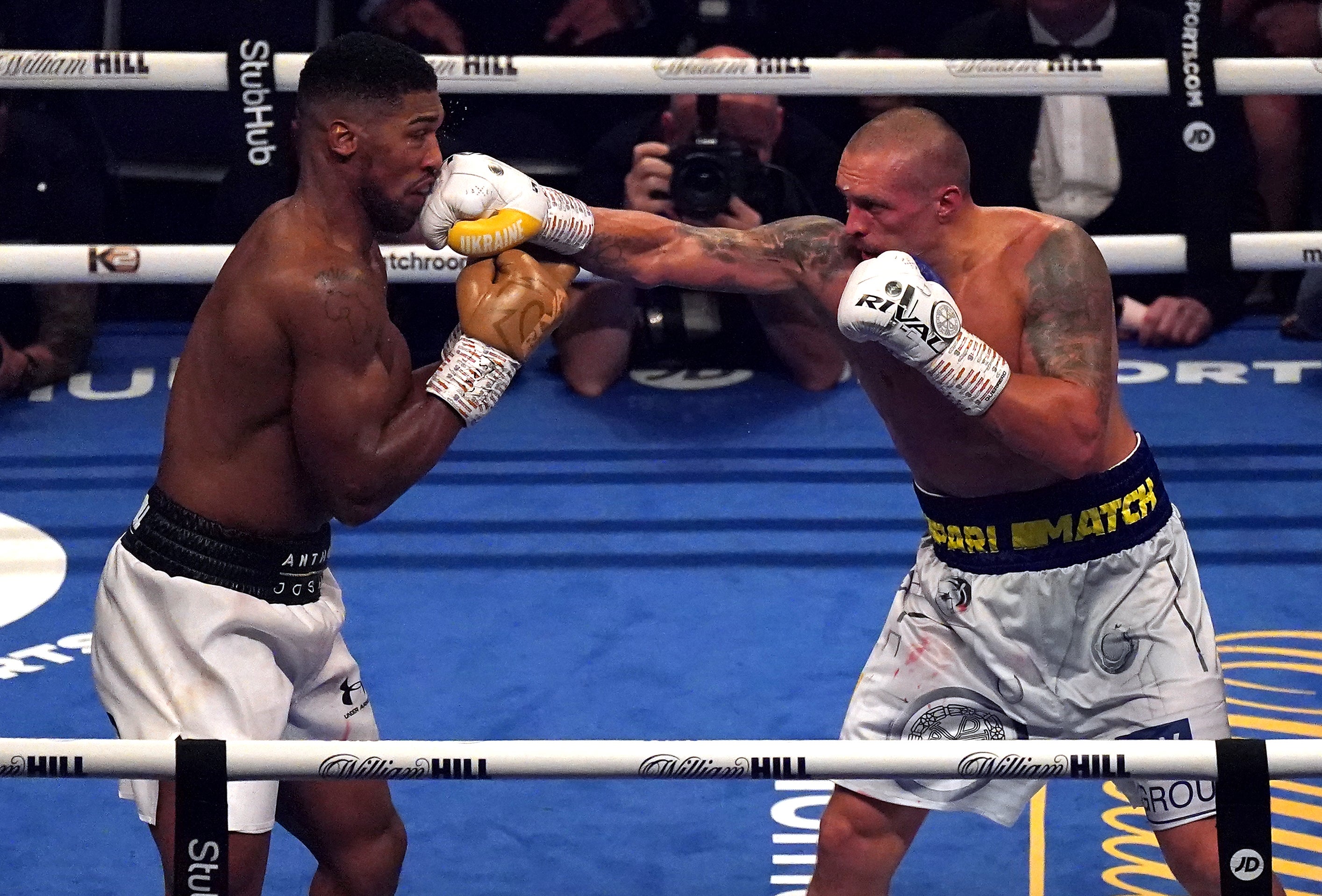 British heavyweight Anthony Joshua (left) was outclassed by Oleksandr Usyk (Nick Potts/PA)