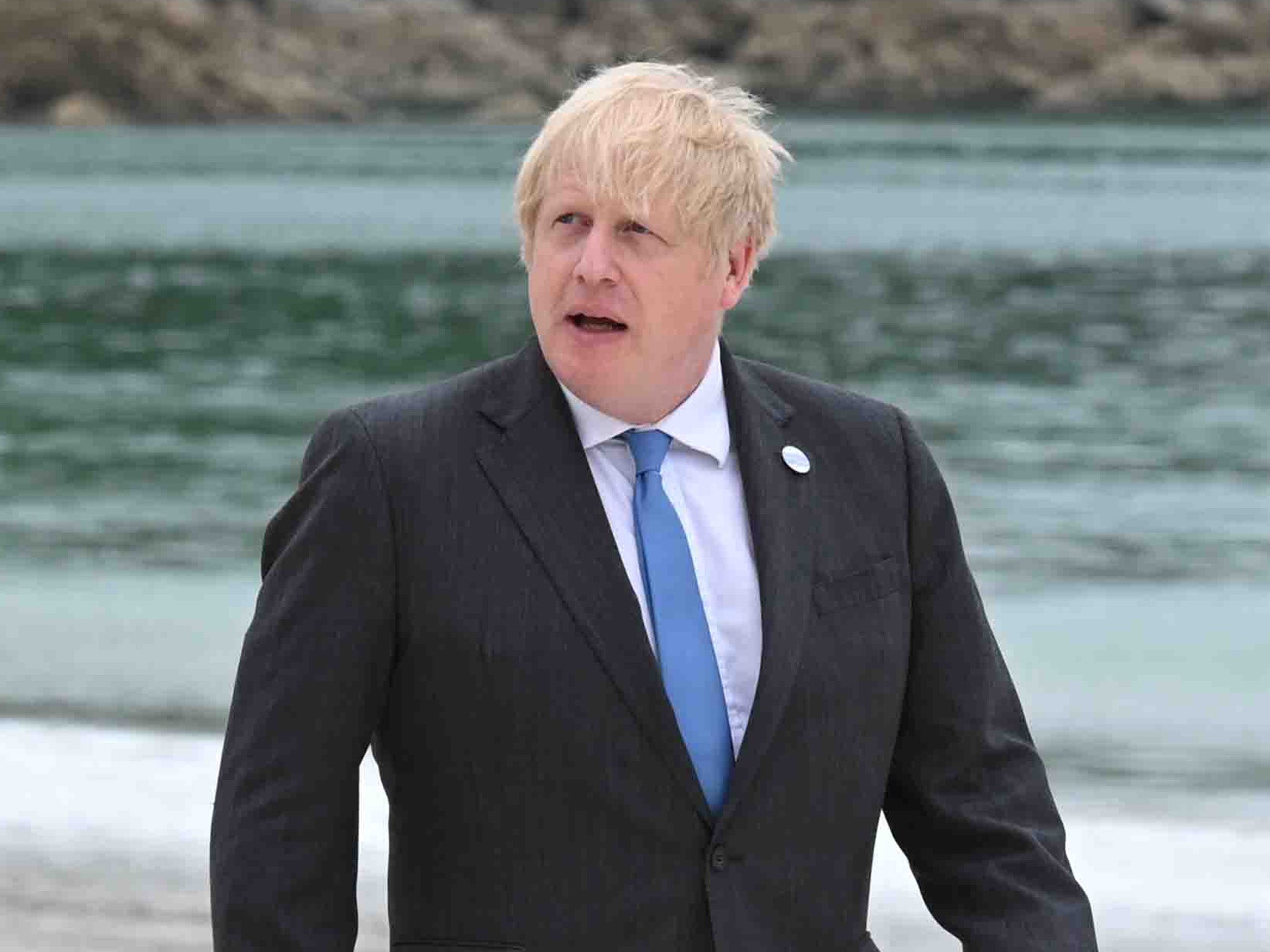 File photo: PM on a Cornwall beach in June