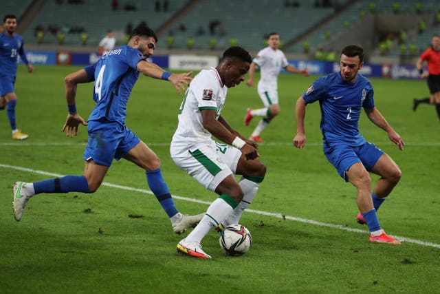 Chiedozie Ogbene scored his first goal for the Republic of Ireland on Saturday (AP)