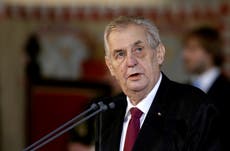 Czech president Milos Zeman taken to hospital