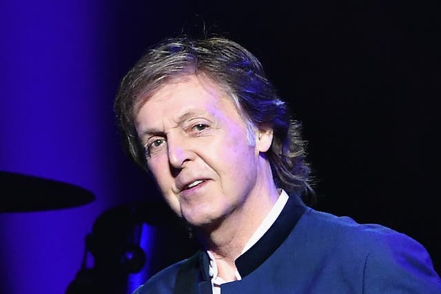 <p>Paul McCartney performing in 2017</p>