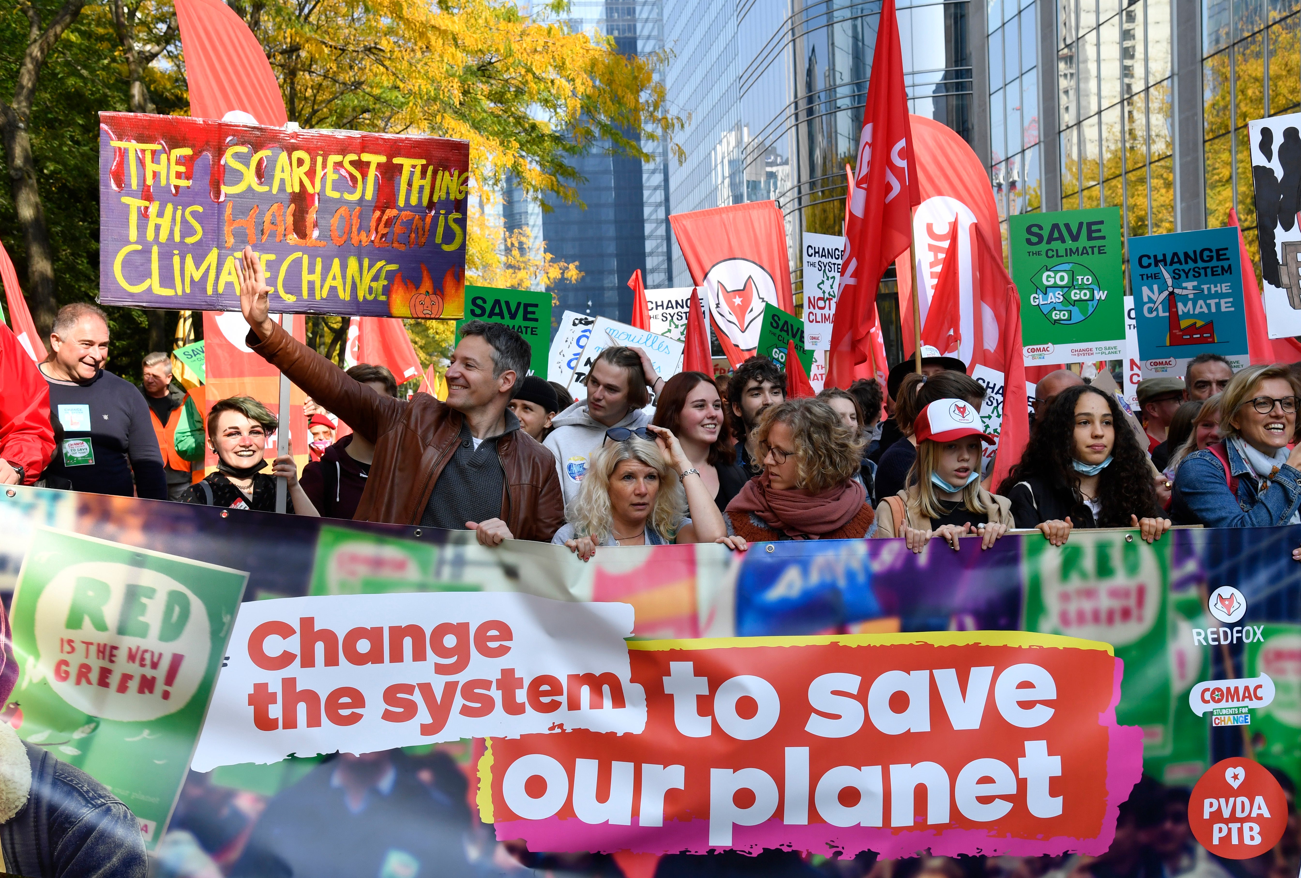 A climate protest in Brussels earlier this month