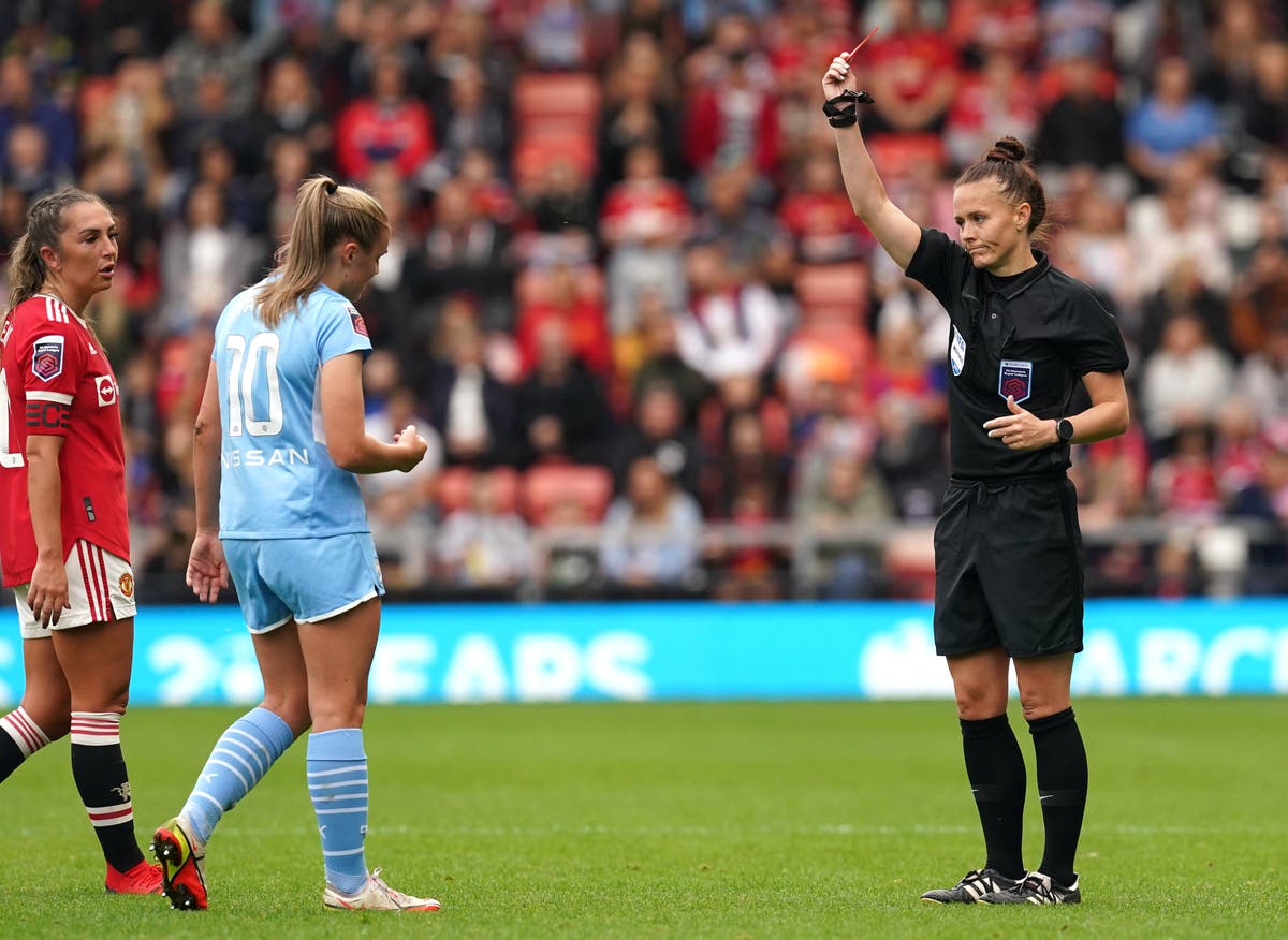 Georgia Stanway reveals she received abusive messages online after red card in Manchester derby