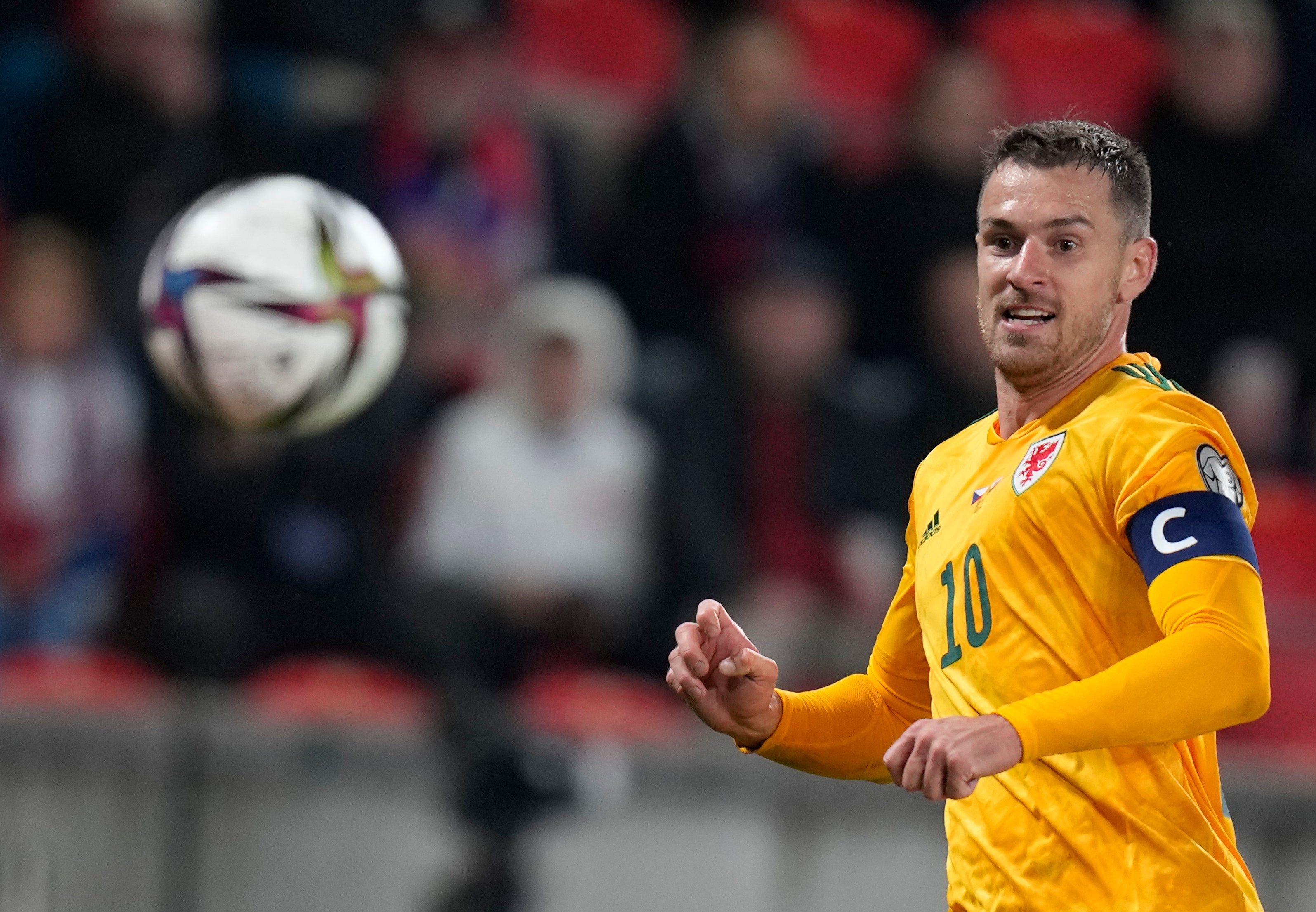 Wales captain Aaron Ramsey is targeting World Cup qualification (Petr David Josek/AP)