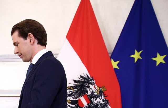 <p>Sebastian Kurz, who stood down as Austrian chancellor on Saturday</p>