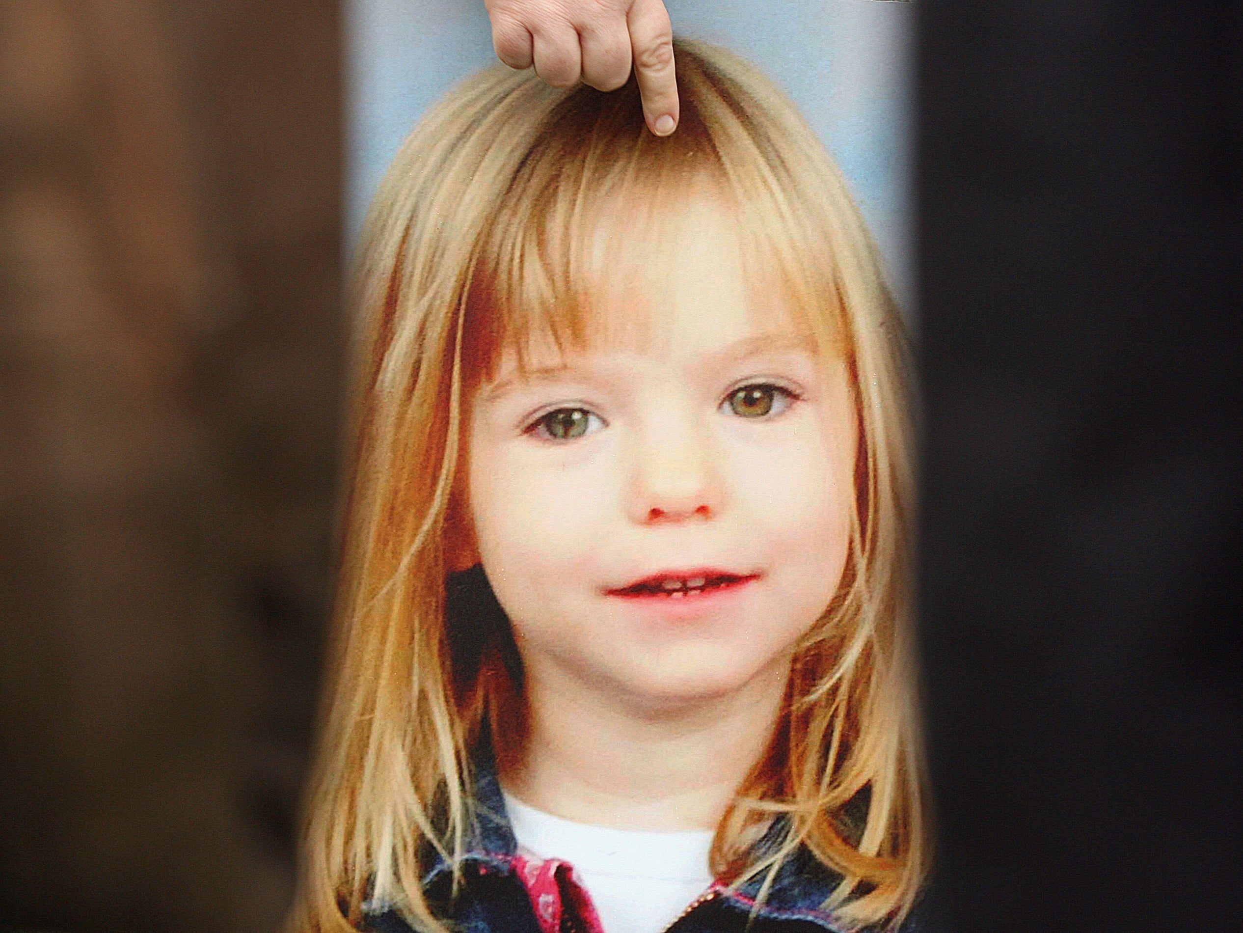 A picture of Madeleine McCann, who disappeared from a holiday complex in Praia da Luz in 2007