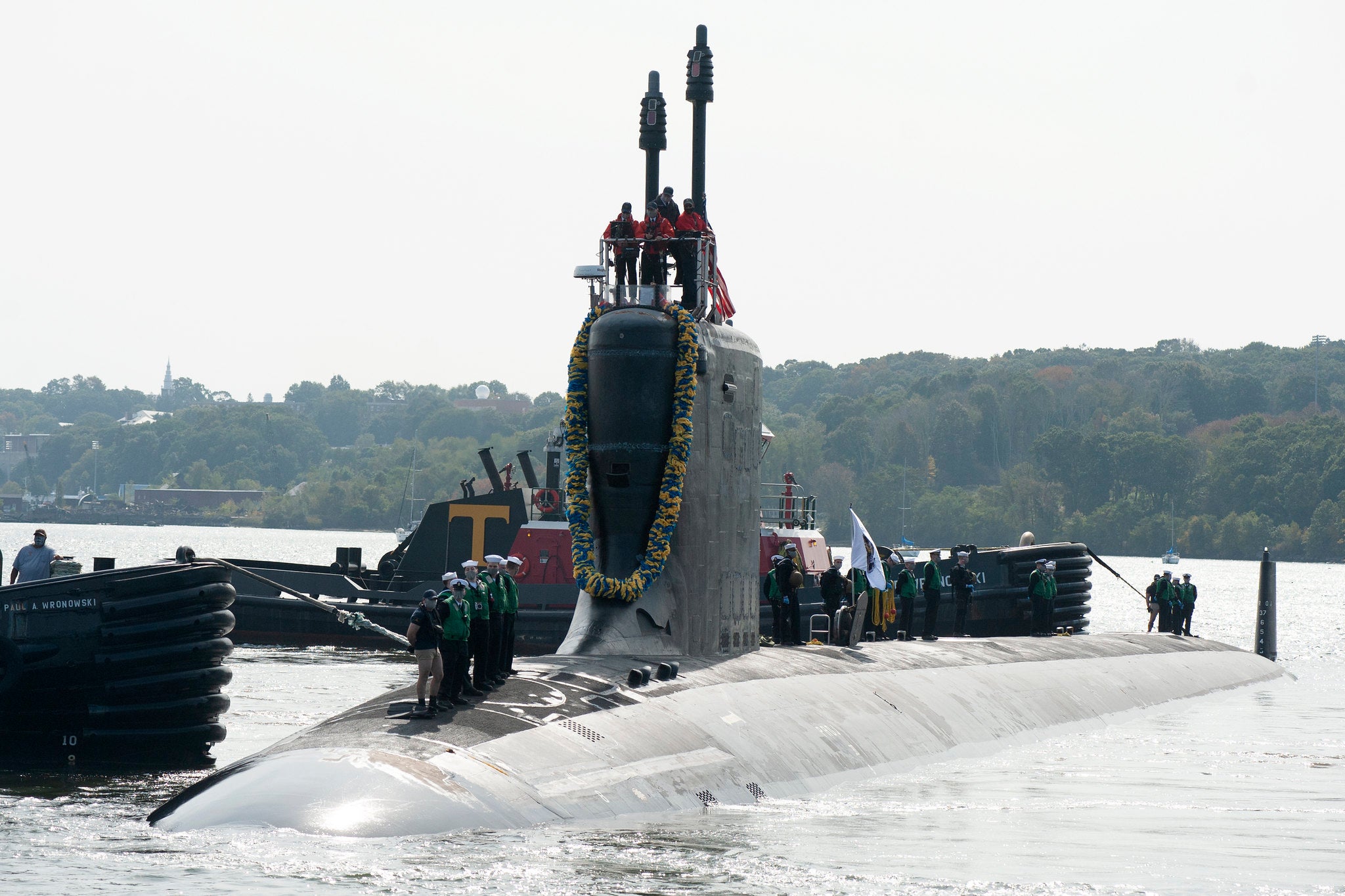 The Virginia-class submarine USS Indiana (SSN 789) in Groton, Connecticut