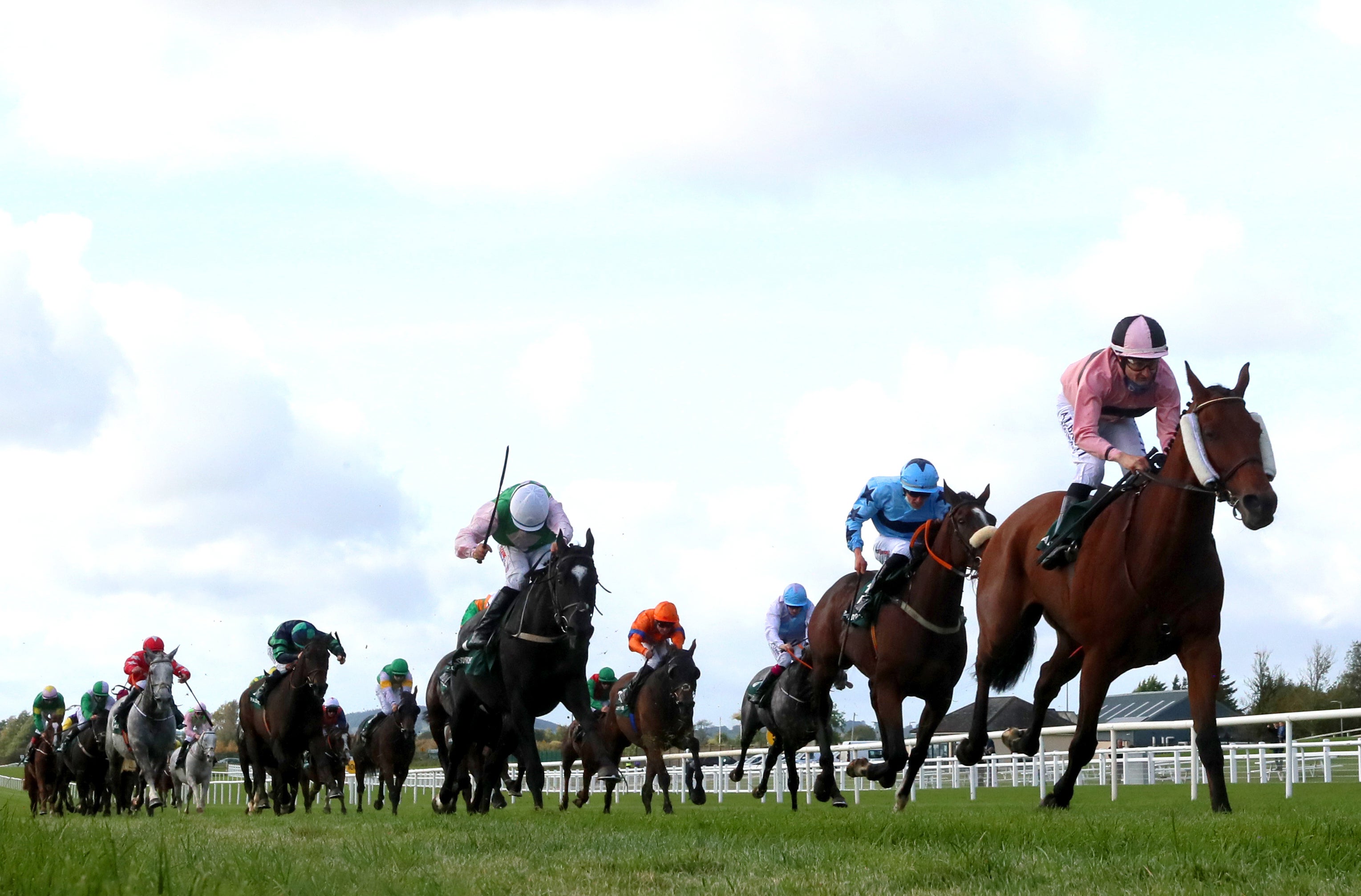 Shane Foley piloted Line Out to victory in the Paddy Power Irish Cesarewitch (Brian Lawless/PA)