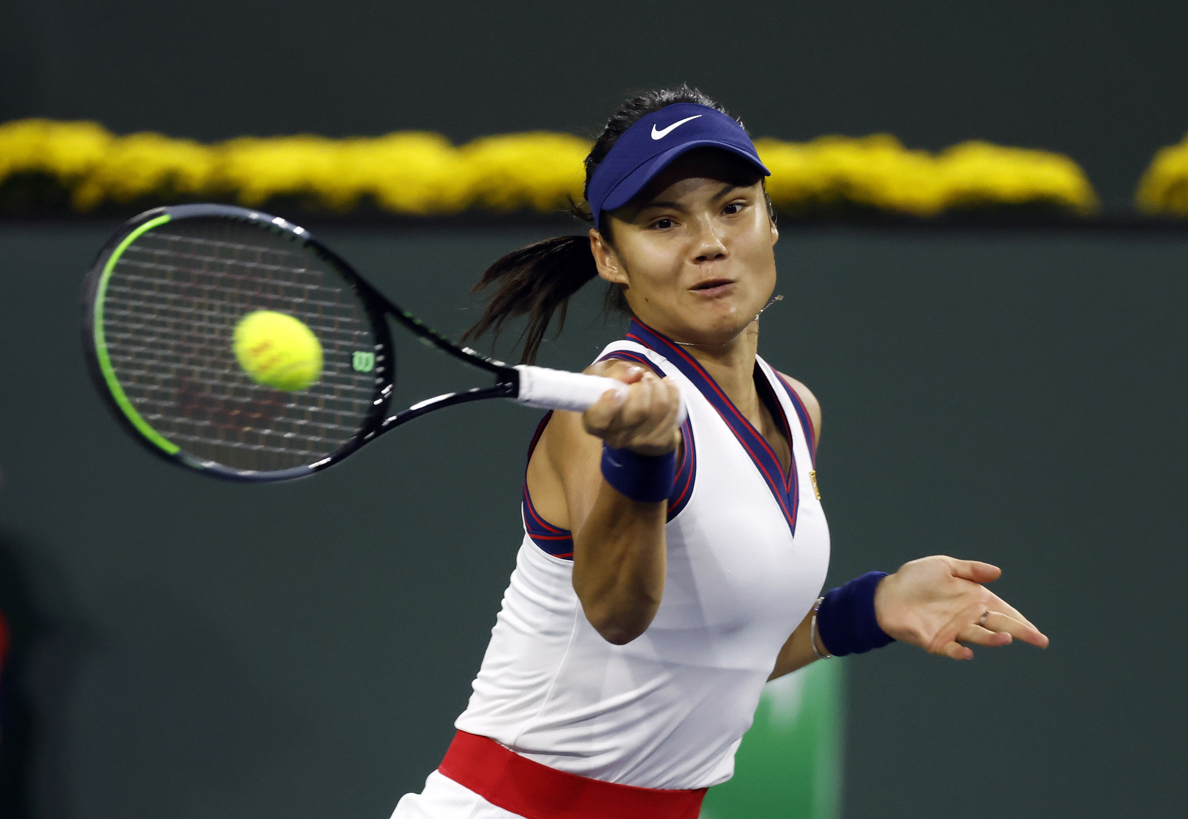 Emma Raducanu was beaten by Alaksandra Sasnovich on her return to action in Indian Wells (PA Media)